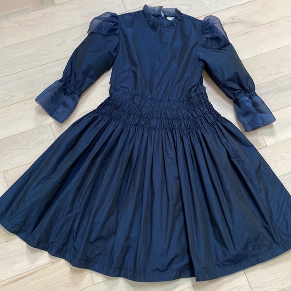 Carlucci kids girls puff sleeve ruffle trim party dress - Picture 1 of 14